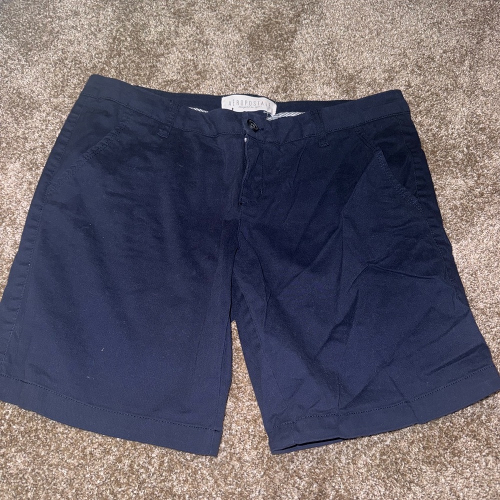Aeropostale Blue Flat Front Shorts